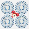 Mrs. Alice Elizabeth Blue Garland Dinner & Starter Plates (Set of 8)< Crockery Sets