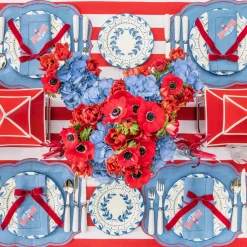 Mrs. Alice Elizabeth Blue Garland Dinner & Starter Plates (Set of 8)< Crockery Sets