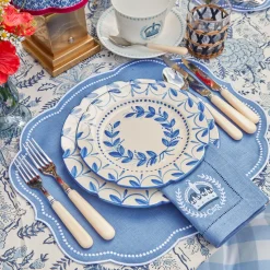 Mrs. Alice Elizabeth Blue Garland Dinner & Starter Plates (Set of 8)< Crockery Sets