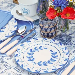 Mrs. Alice Elizabeth Blue Garland Starter Plates (Set of 4)< Starter Plates | Crockery Sets