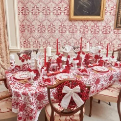 Mrs. Alice Elizabeth Red Garland Dinner Plates (Set of 4)< Dinner Plates | Crockery Sets