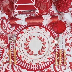 Mrs. Alice Elizabeth Red Garland Dinner Plates (Set of 4)< Dinner Plates | Crockery Sets