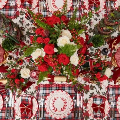 Mrs. Alice Elizabeth Red Garland Dinner Plates (Set of 4)< Dinner Plates | Crockery Sets