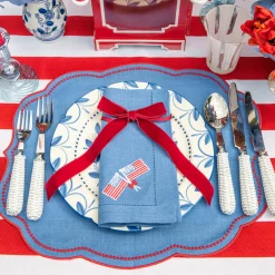 Mrs. Alice Eloise Blue & Red Placemats (Set of 4)< Placemats