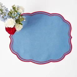 Mrs. Alice Eloise Blue & Red Placemats (Set of 4)< Placemats