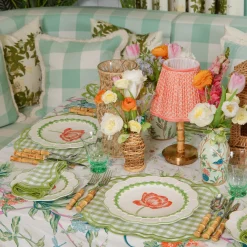 Mrs. Alice Eloise Green Gingham Placemats & Napkins (Set of 4)< Summer Table Linen | Table Linen Sets