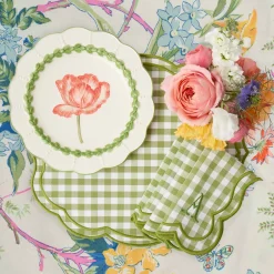 Mrs. Alice Eloise Green Gingham Placemats & Napkins (Set of 4)< Summer Table Linen | Table Linen Sets