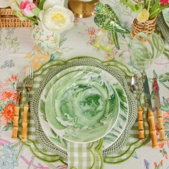 Mrs. Alice Eloise Green Gingham Placemats (Set of 4)< Summer Table Linen | Placemats