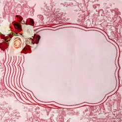 Mrs. Alice Eloise Pink & Red Placemats (Set of 4)< Placemats