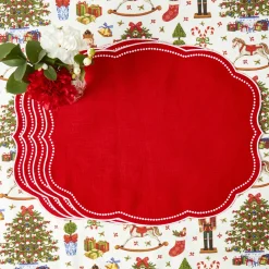 Mrs. Alice Eloise Red Placemats (Set of 4)< Placemats