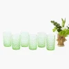 Mrs. Alice Emerald Hobnail Glasses (Set of 6)< Glasses