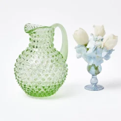 Mrs. Alice Emerald Hobnail Jug< Jugs | For The Millenial