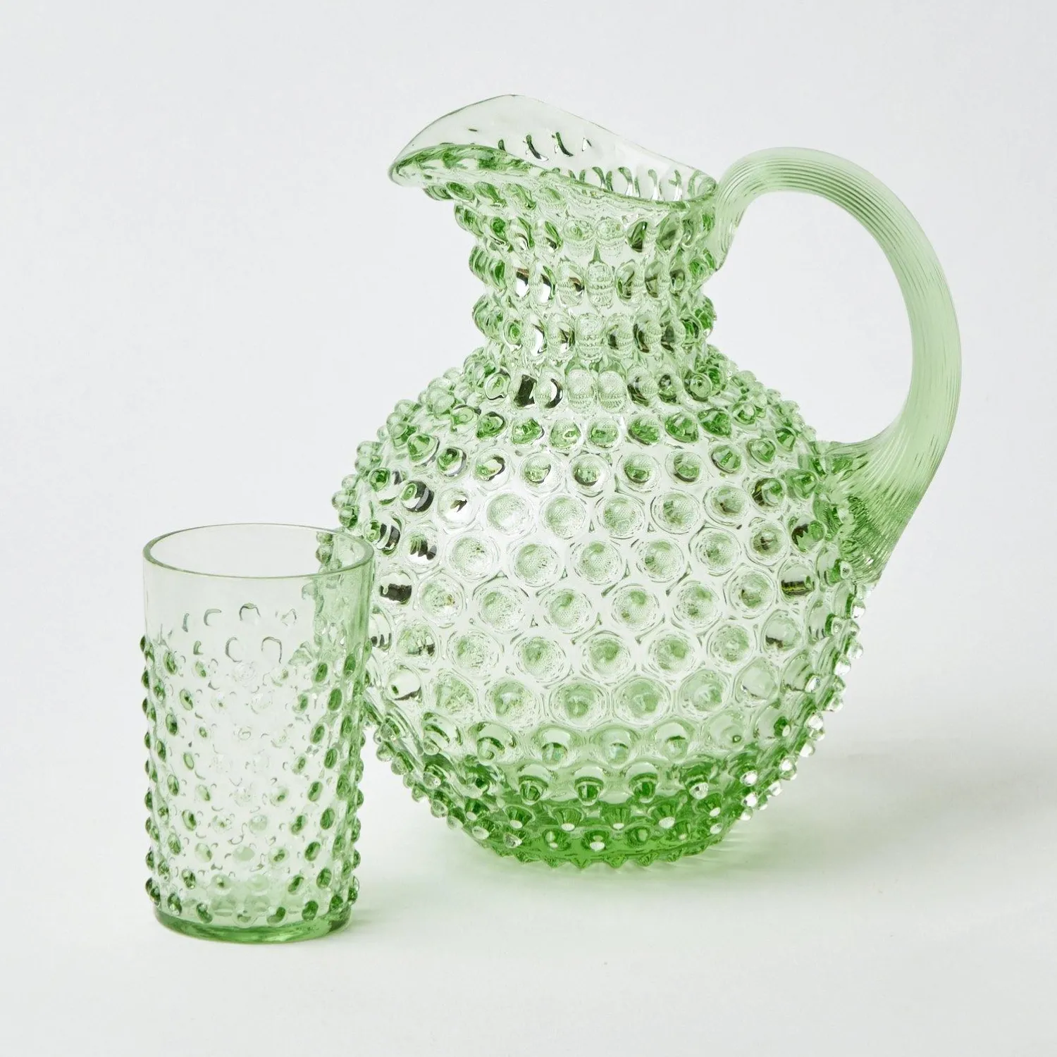 Mrs. Alice Emerald Hobnail Jug< Jugs | For The Millenial