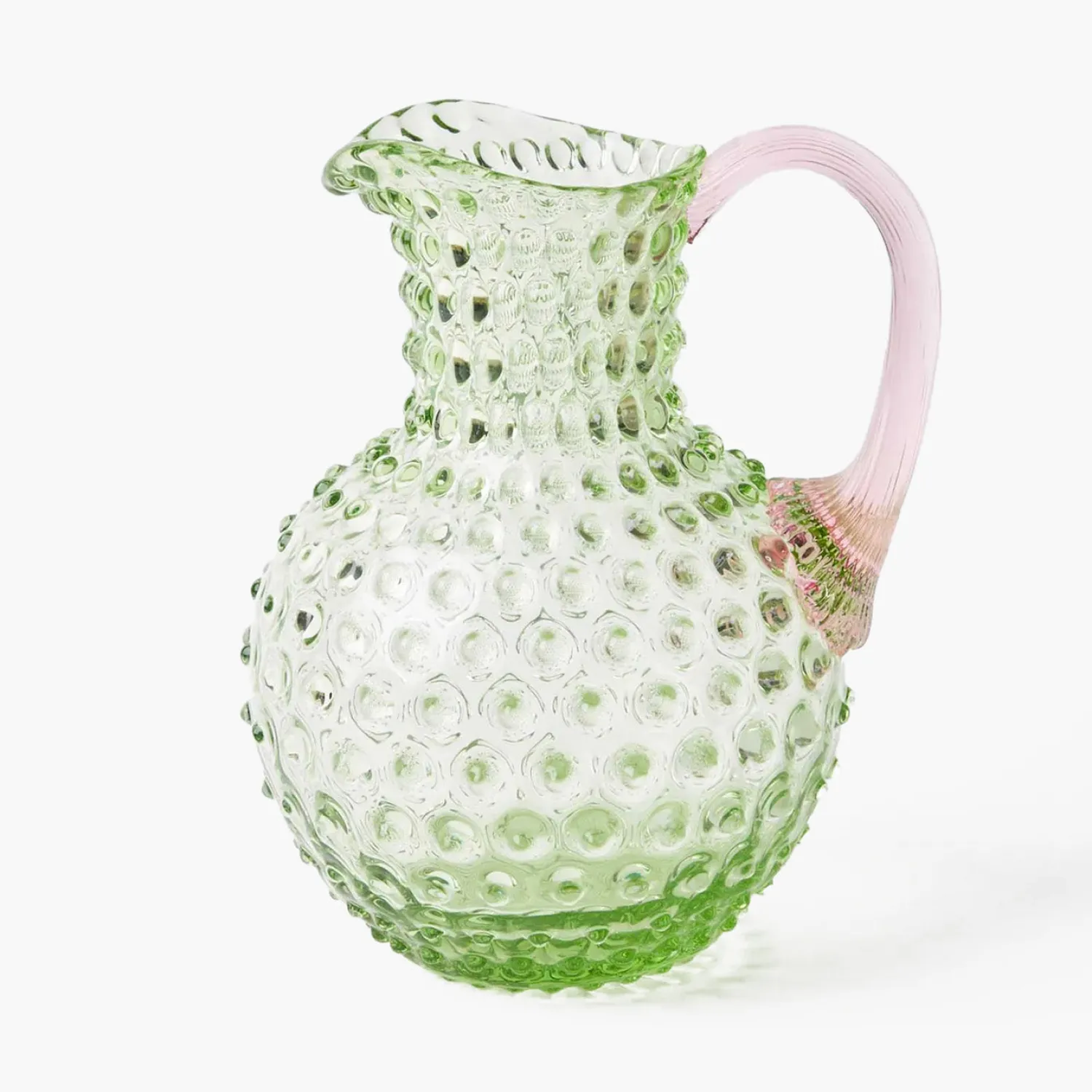 Mrs. Alice Emerald Hobnail Jug & Rose Handle< Jugs | For Her