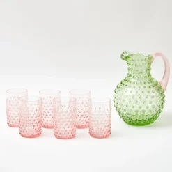 Mrs. Alice Emerald Hobnail Jug & Rose Handle< Jugs | For Her