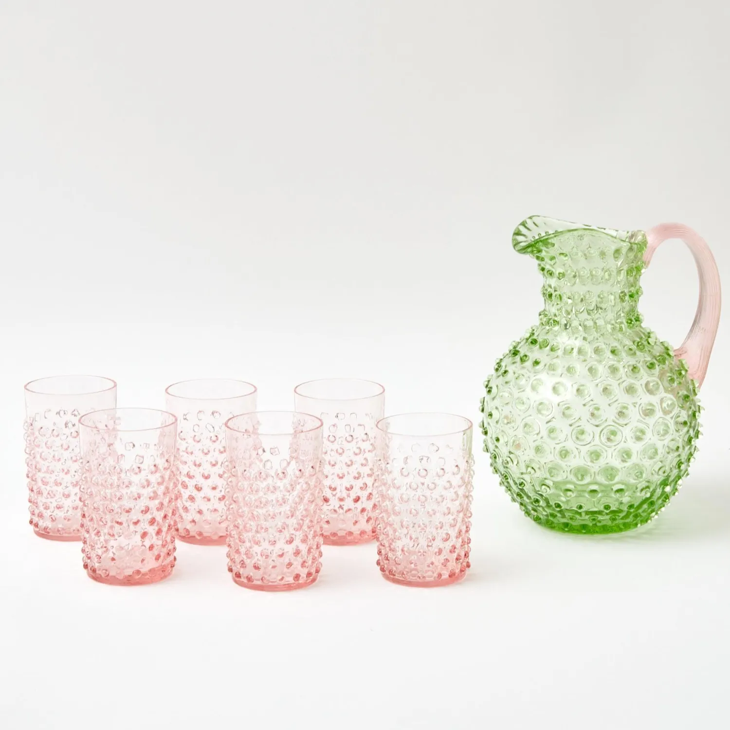 Mrs. Alice Emerald Hobnail Jug & Rose Handle< Jugs | For Her