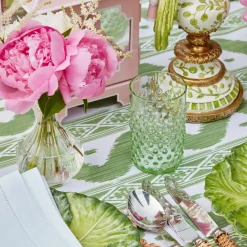 Mrs. Alice Emerald Hobnail Jug with Rose Handle & Glasses (set of 6)< Glassware Sets