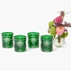Mrs. Alice Emerald Palm Tree Glasses (Set of 4)< Summer Glassware | Glasses