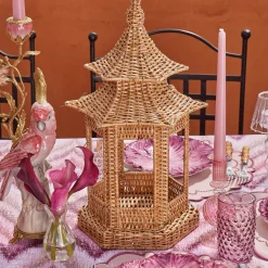 Mrs. Alice Emi Rattan Pagoda Lantern< Year-round Decorations | Pagodas & Lanterns