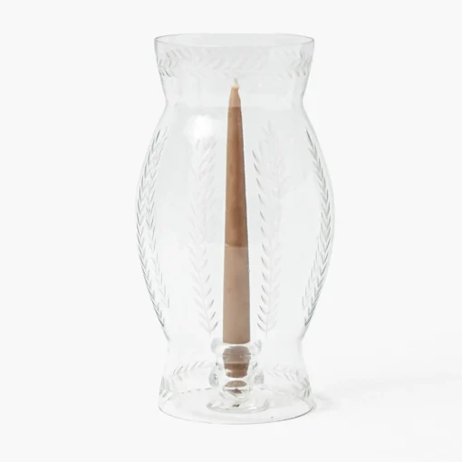 Mrs. Alice Engraved Glass Lantern< Summer Glassware | Summer Candleware