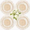Mrs. Alice Estella Woven Round Placemats (Set of 4)< Summer Table Linen | Placemats