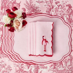 Mrs. Alice Faye Pink Flamingo Napkins (Set of 4)< Napkins
