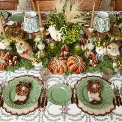 Mrs. Alice Feather Wreath with Chocolate Velvet Bows (Set of 4)< Autumn Decorations