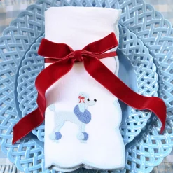 Mrs. Alice Fifi Blue Poodle Linen Napkins (Set of 4)< Napkins