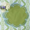 Mrs. Alice Fleur Green Placemats (Set of 4)< Summer Table Linen | Placemats