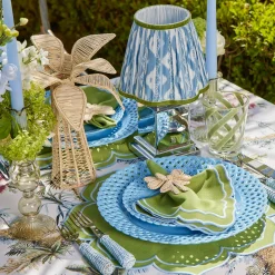 Mrs. Alice Fleur Green Placemats (Set of 4)< Summer Table Linen | Placemats