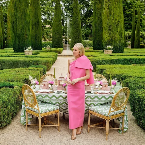 Mrs. Alice Fleur Pink Placemats & Napkins (Set of 4)< Table Linen Sets | Mrs. Alice Monogram