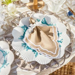 Mrs. Alice Fleur Sand Napkins (Set of 4)< Summer Table Linen | Napkins