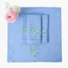 Mrs. Alice Floral Periwinkle Linen Napkins (Set of 4)< Summer Table Linen | Napkins