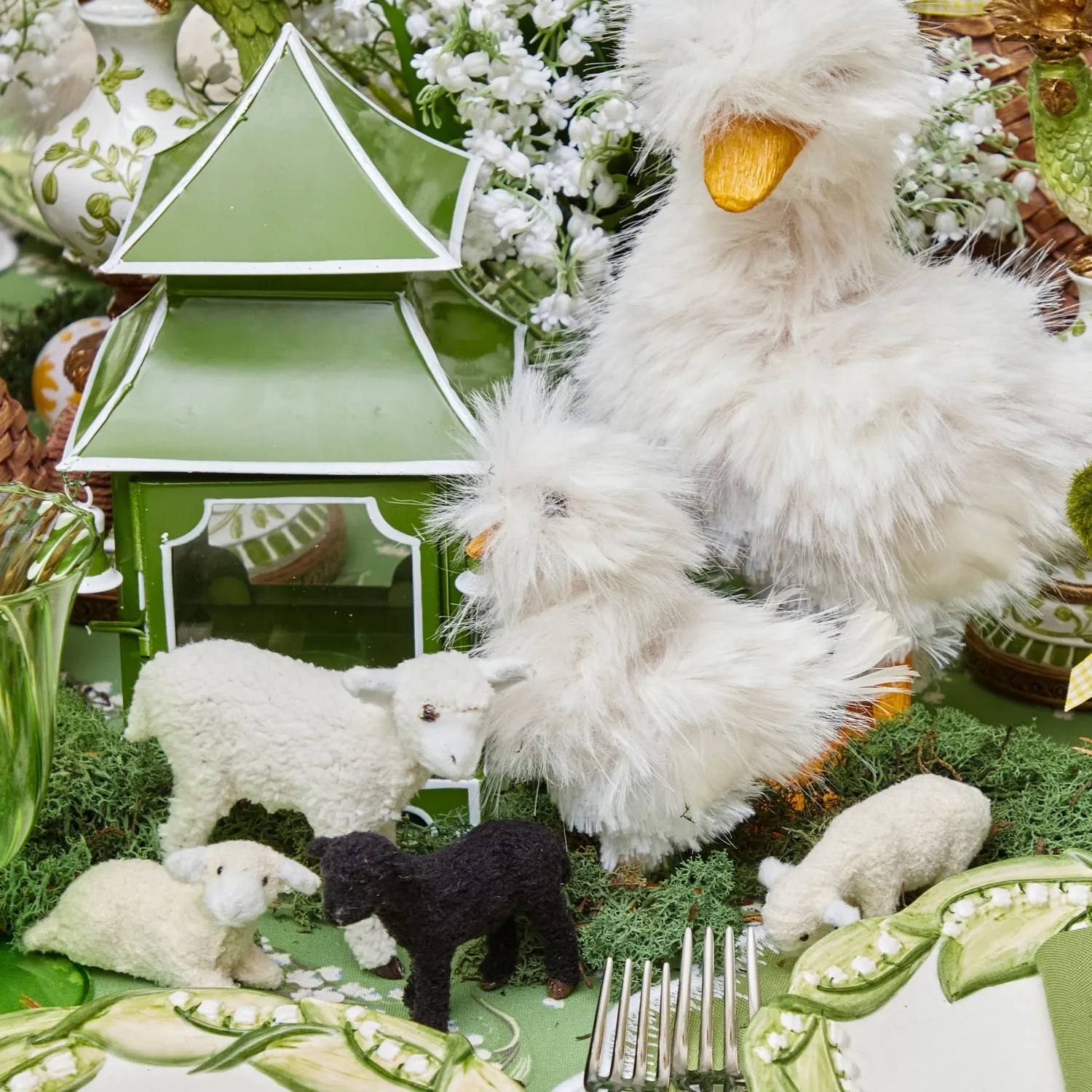 Mrs. Alice Fluffy Geese (Pair)< Spring Decorations
