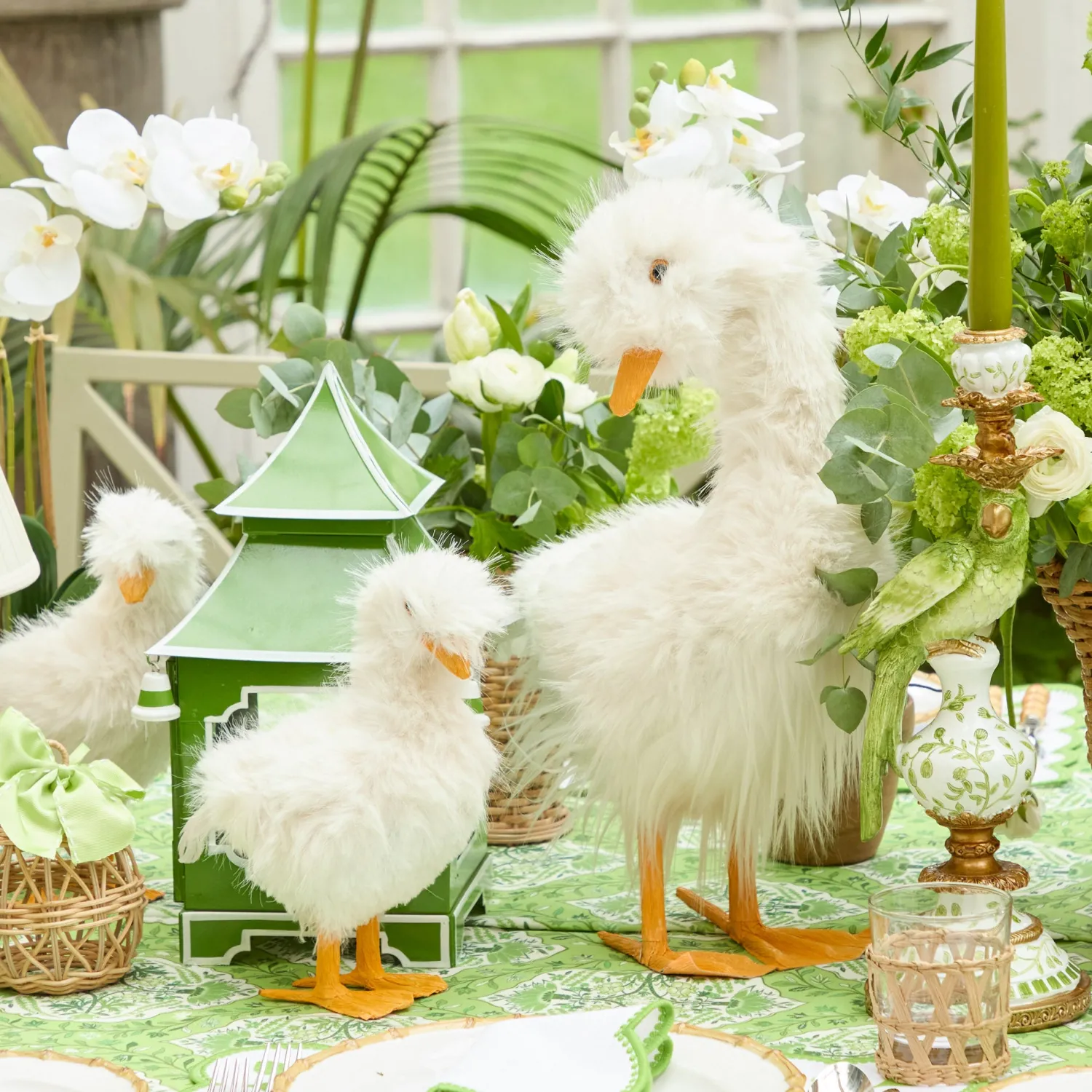 Mrs. Alice Fluffy Geese (Pair)< Spring Decorations