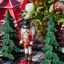 Mrs. Alice Forest Green Flocked Fir Tree (Pair)< Christmas Decorations