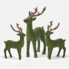 Mrs. Alice Forest Green Rattan Reindeer Family< Christmas Decorations