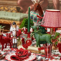 Mrs. Alice Forest Green Rattan Reindeer Family< Christmas Decorations