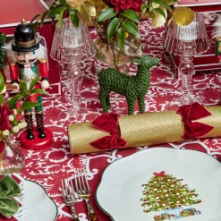 Mrs. Alice Forest Green Rattan Reindeer Family< Christmas Decorations