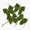 Mrs. Alice Forest Green Velvet Napkin Bows (Set of 4)< Napkin Rings & Bows | For The Chalet