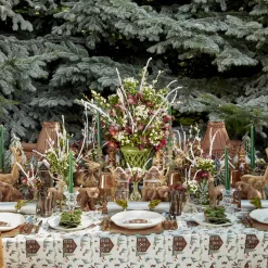 Mrs. Alice Forest Green Velvet Napkin Bows (Set of 4)< Napkin Rings & Bows | For The Chalet