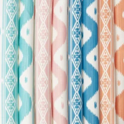 Mrs. Alice French Blue Ikat Stripe Fabric< Serena Fresson Fabrics