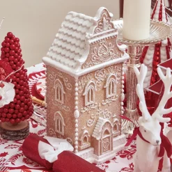 Mrs. Alice Frosted Gingerbread Townhouse (Medium)< Christmas Decorations