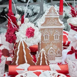 Mrs. Alice Frosted Gingerbread Townhouse (Medium)< Christmas Decorations