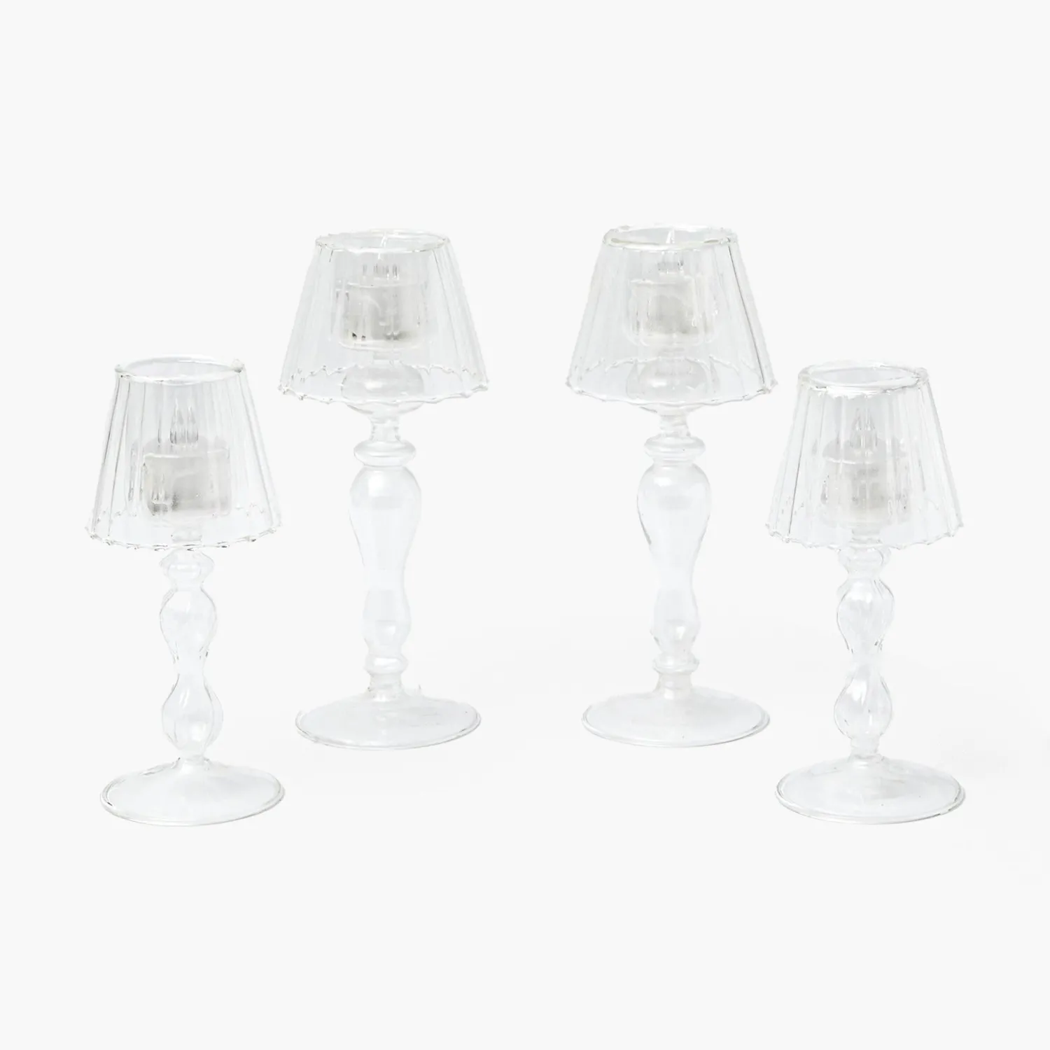 Mrs. Alice Glass Lantern Tea Light Holder Set< Summer Glassware | Summer Candleware