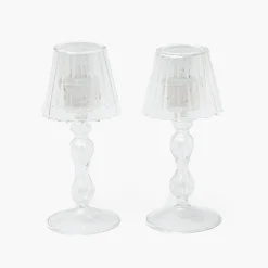 Mrs. Alice Glass Lantern Tea Light Holder Set< Summer Glassware | Summer Candleware