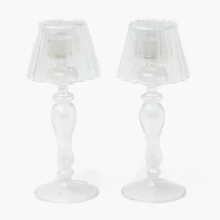 Mrs. Alice Glass Lantern Tea Light Holder Set< Summer Glassware | Summer Candleware