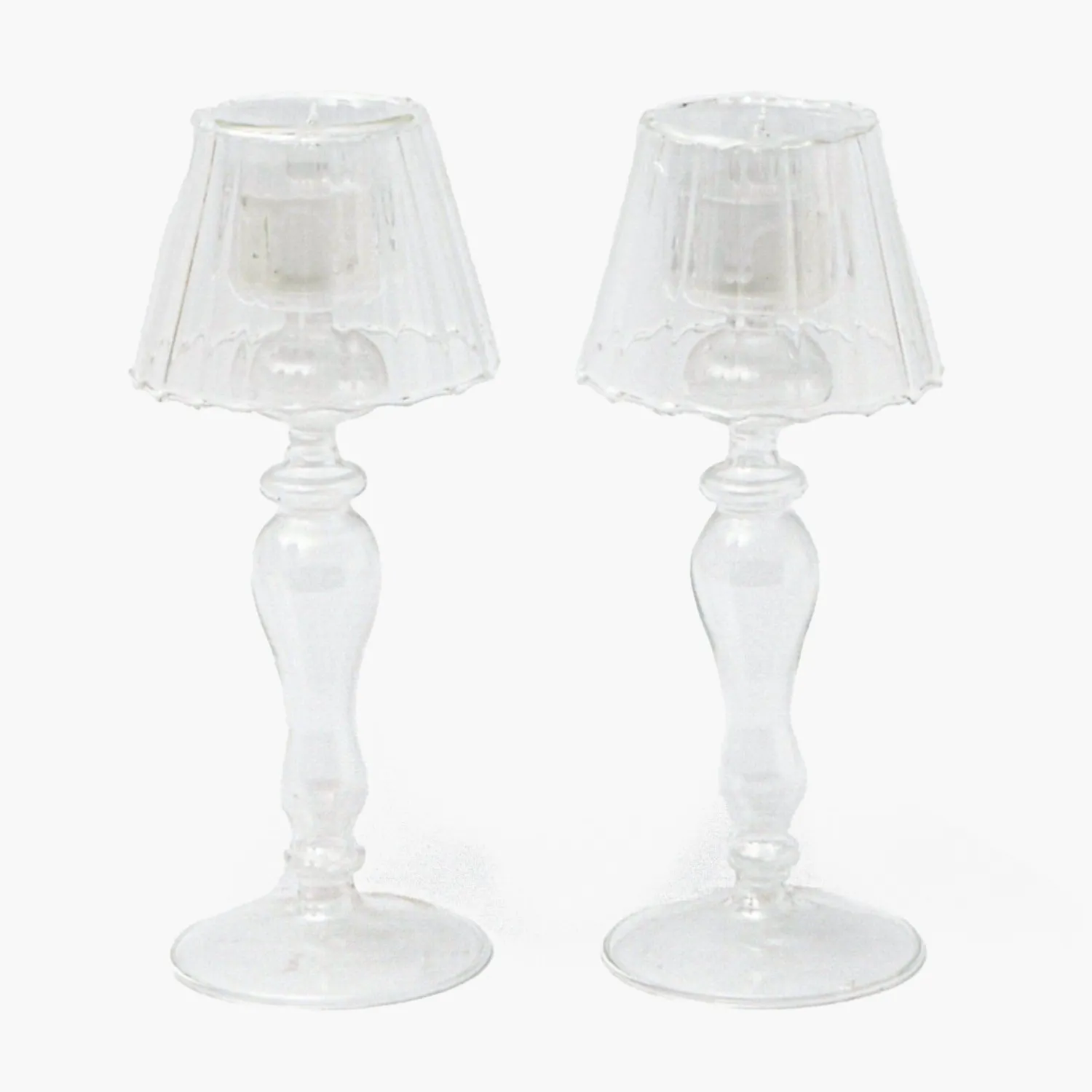 Mrs. Alice Glass Lantern Tea Light Holder Set< Summer Glassware | Summer Candleware