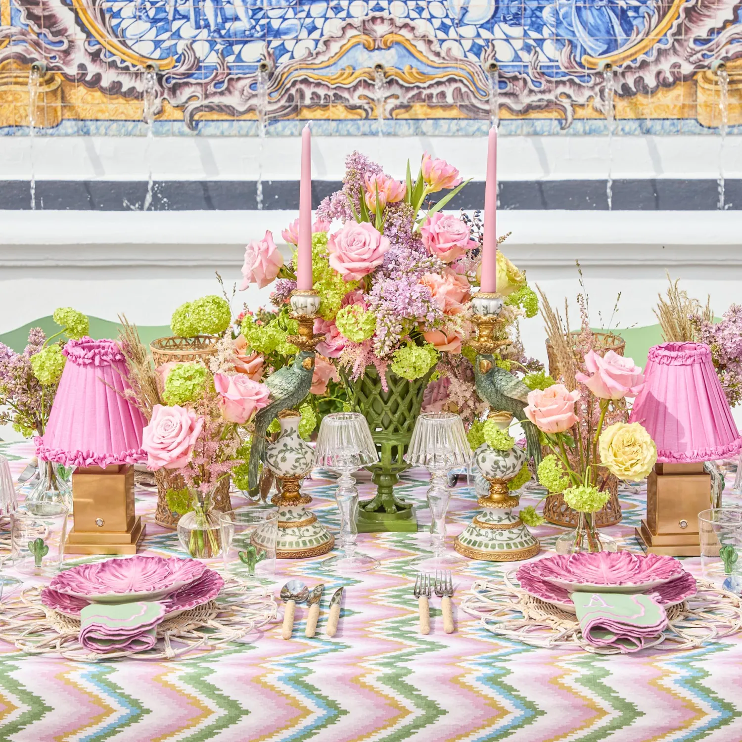 Mrs. Alice Glass Lantern Tea Light Holder Set< Summer Glassware | Summer Candleware