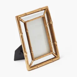 Mrs. Alice Gold Bamboo Mirror Photo Frame - 4"x6"< For Her | For The Millenial